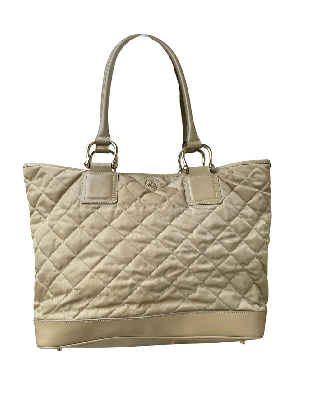Vintage Quilted Tote Burberry Bag in Beige - Picture 4 of 13